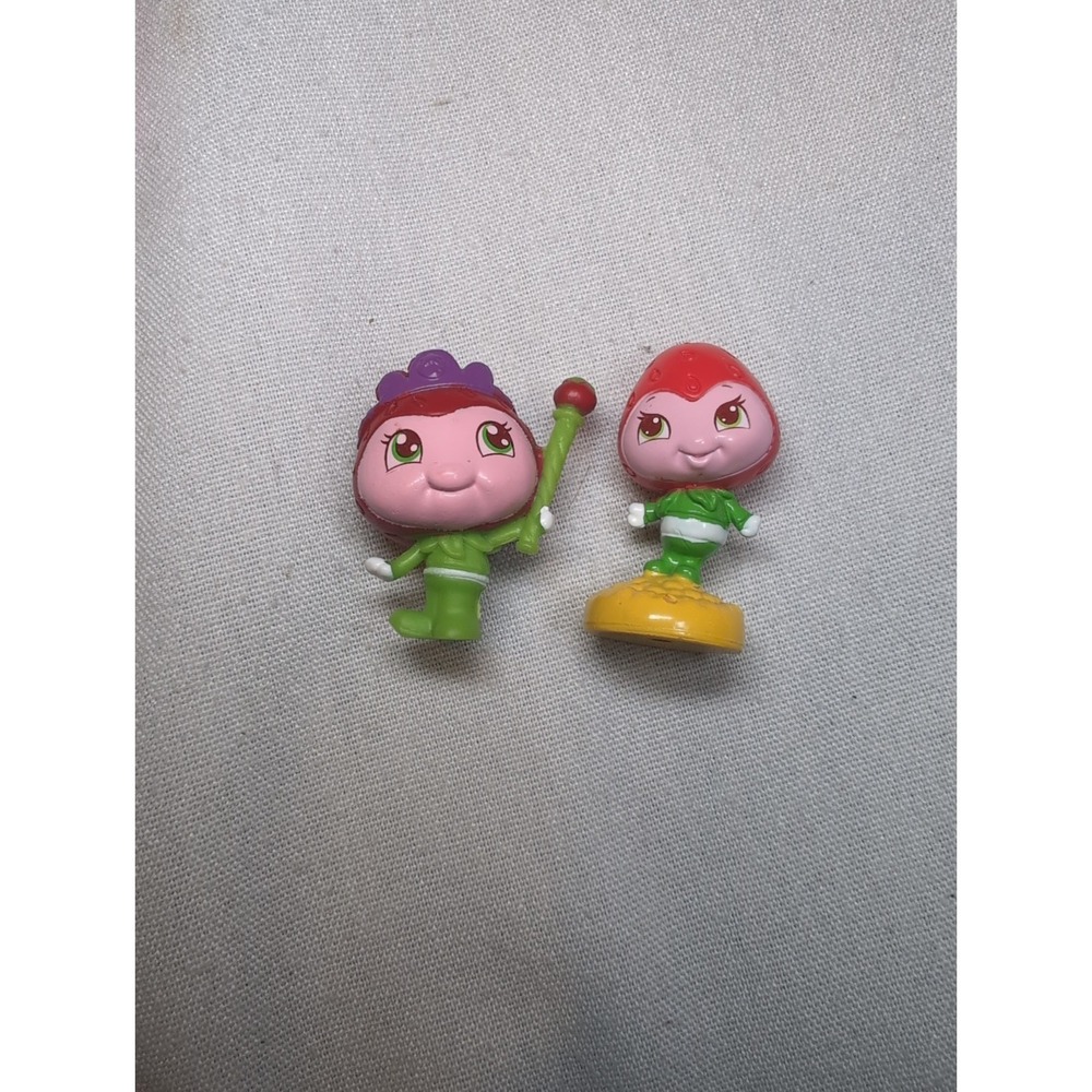 2x Strawberry Shortcake Friends PRINCESS BERRYKIN Mini Vinyl Figure 1" Tall